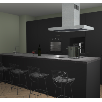 Zwarte keuken Nantes 36833